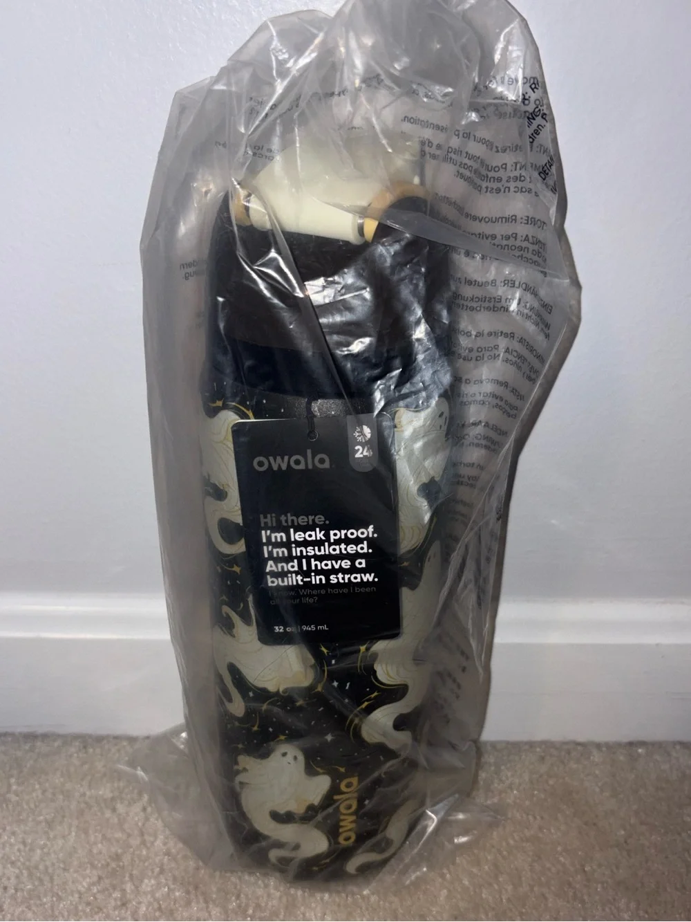 Owala 32oz Round we Ghost